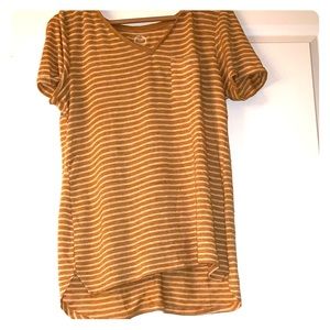 V neck striped shirt